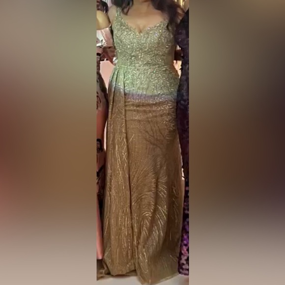 Glamorous Gold Maxi Dress - Picture 2 of 5